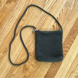 The Sak Knit Crossbody Bag in Olive Green